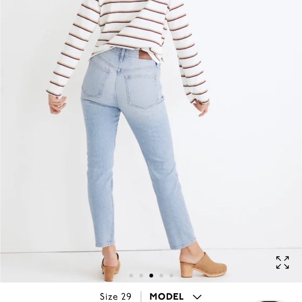 Madewell Perfect Vintage Jean in Fiore Wash Women Size 29 Straight Leg Blue - Picture 4 of 13